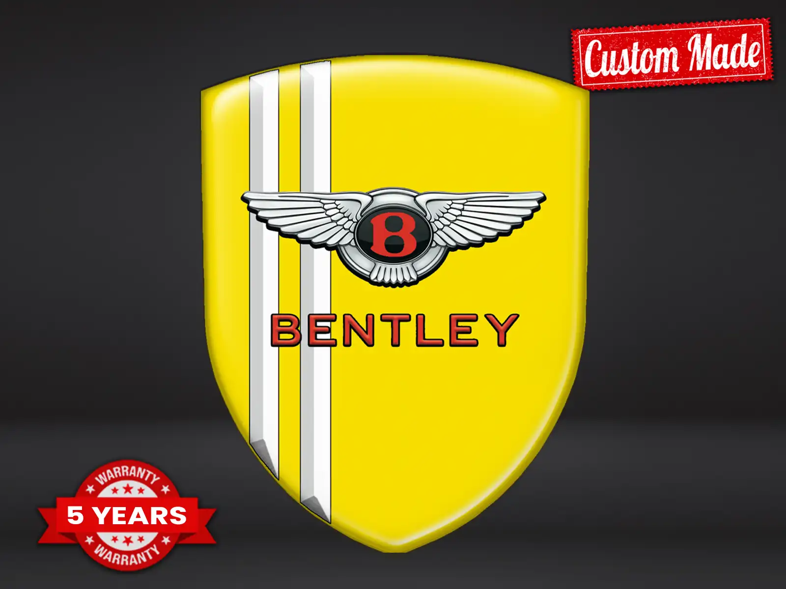 Bentley Custom Domes Sticker Premium Qualität Glänzende Labels